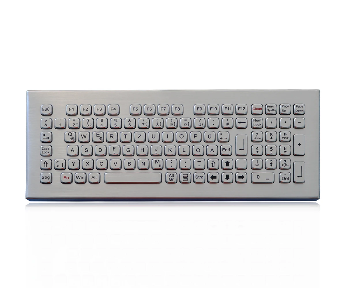 

102 keys washable slim metal industrial compact desktop computer keyboard
