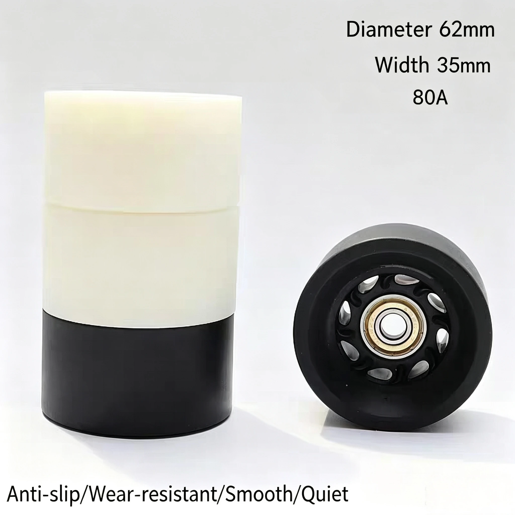 Double-row roller skates wheel brush street roller skates wheel four-wheel skateboard rubber wheel PU wear-resistant high-elasti view 6