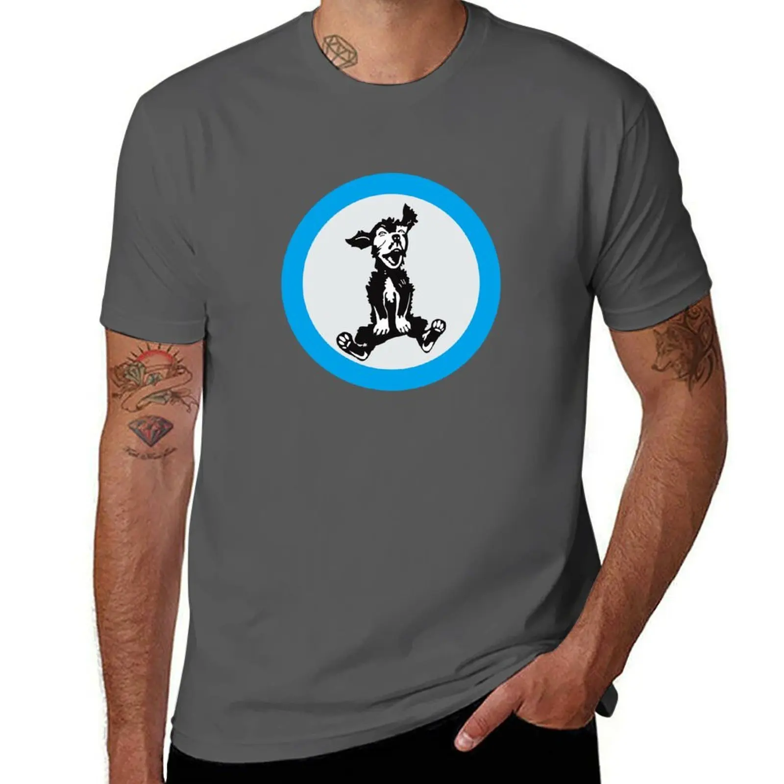 

Kriegsmarine U-boat U-30 - The Laughing Dog Blue Roundel - Clean Style T-Shirt Retro Graphic Print T-Shirt