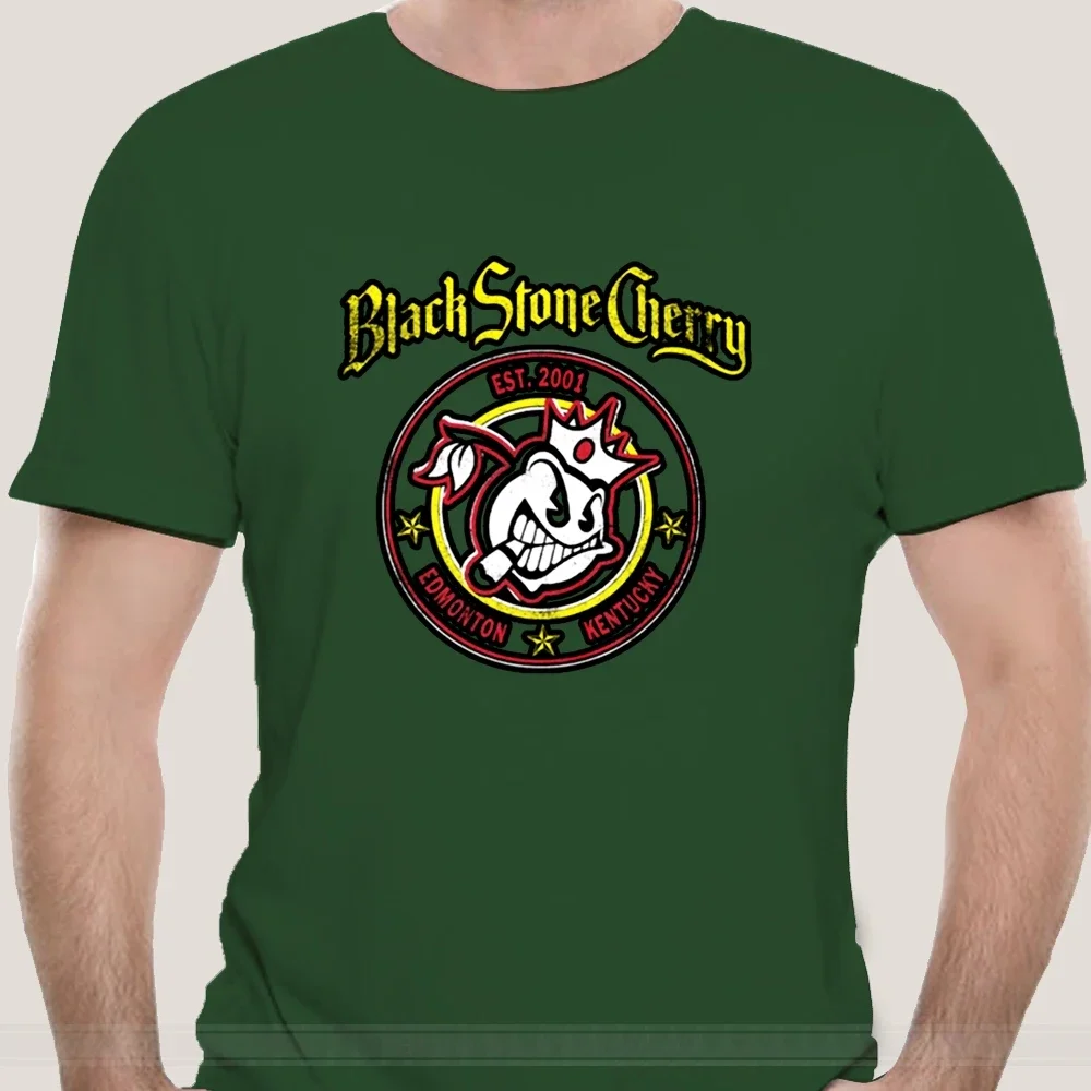 Футболка с черным камнем, вишня, бульсей, Размеры S-Xxl, футболка рок-группы, модная классическая стильная футболка