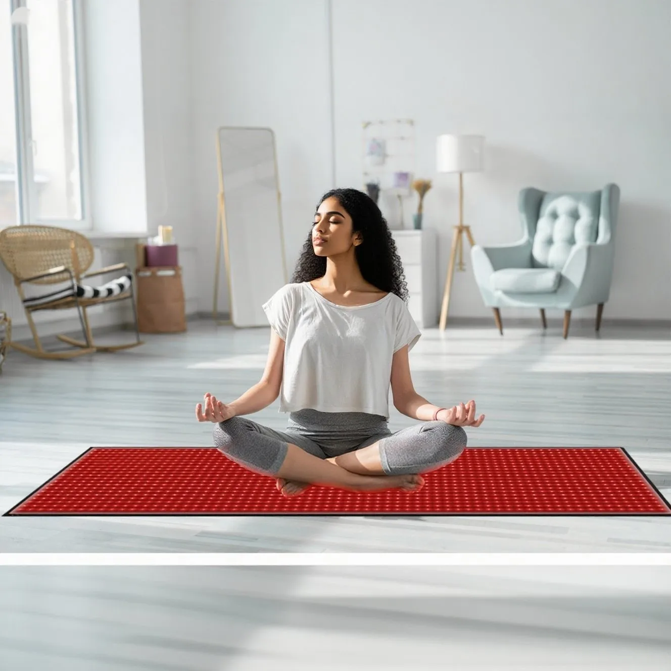 

High Quality Soft Touch Standing Red Light Therapy Mat Home Physiotherapy Tool for Elderly Care