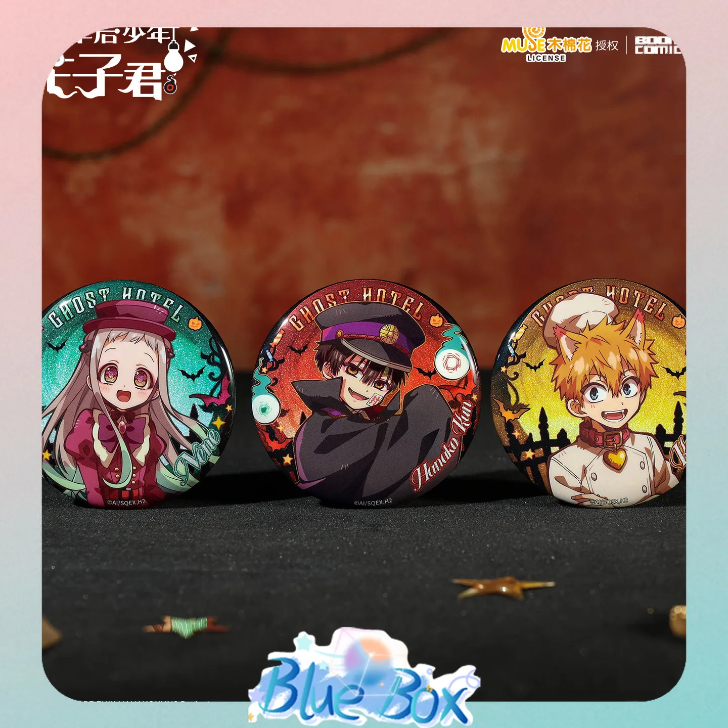 

BOOMCOMIC Genuine After-School Hanako-kun GhostHotel Series Can Badge Hanako-kun Nene Yashiro Minamoto Kou Mitsuba In Stock