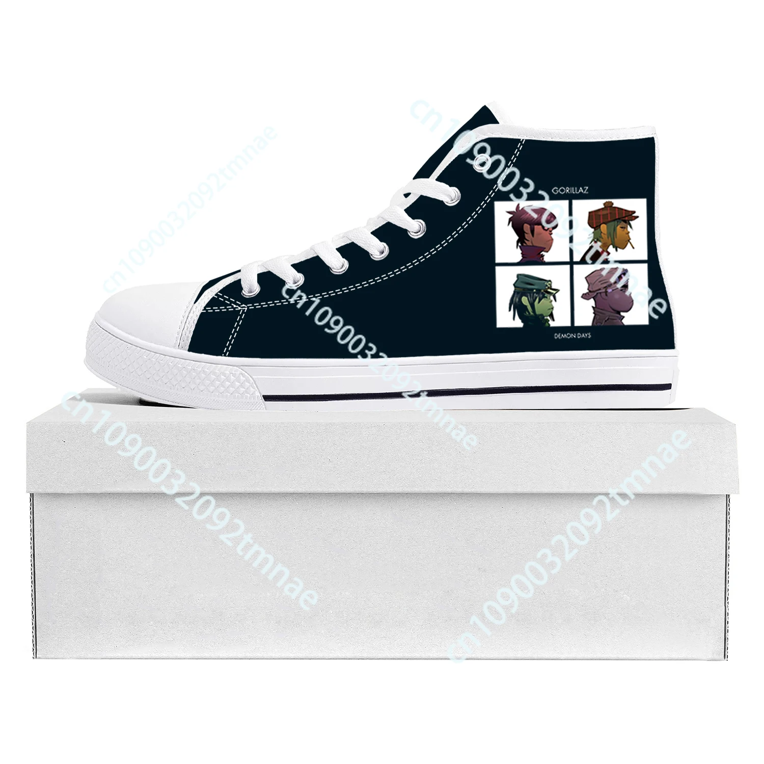 

Gorillaz Virtual Rock Band Fashion High Top High Quality Sneakers Mens Womens Teenager Canvas Sneaker Couple Shoes Custom Shoe