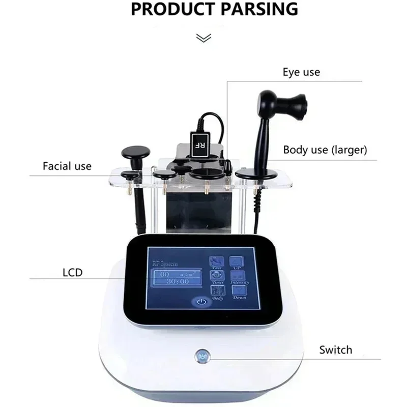 448K Mono Polar RF Capacitive Radio Frequency Skin Tightening Facial Machine for Eye Face Body Anti-Wrinkle Rejuvenation Massage