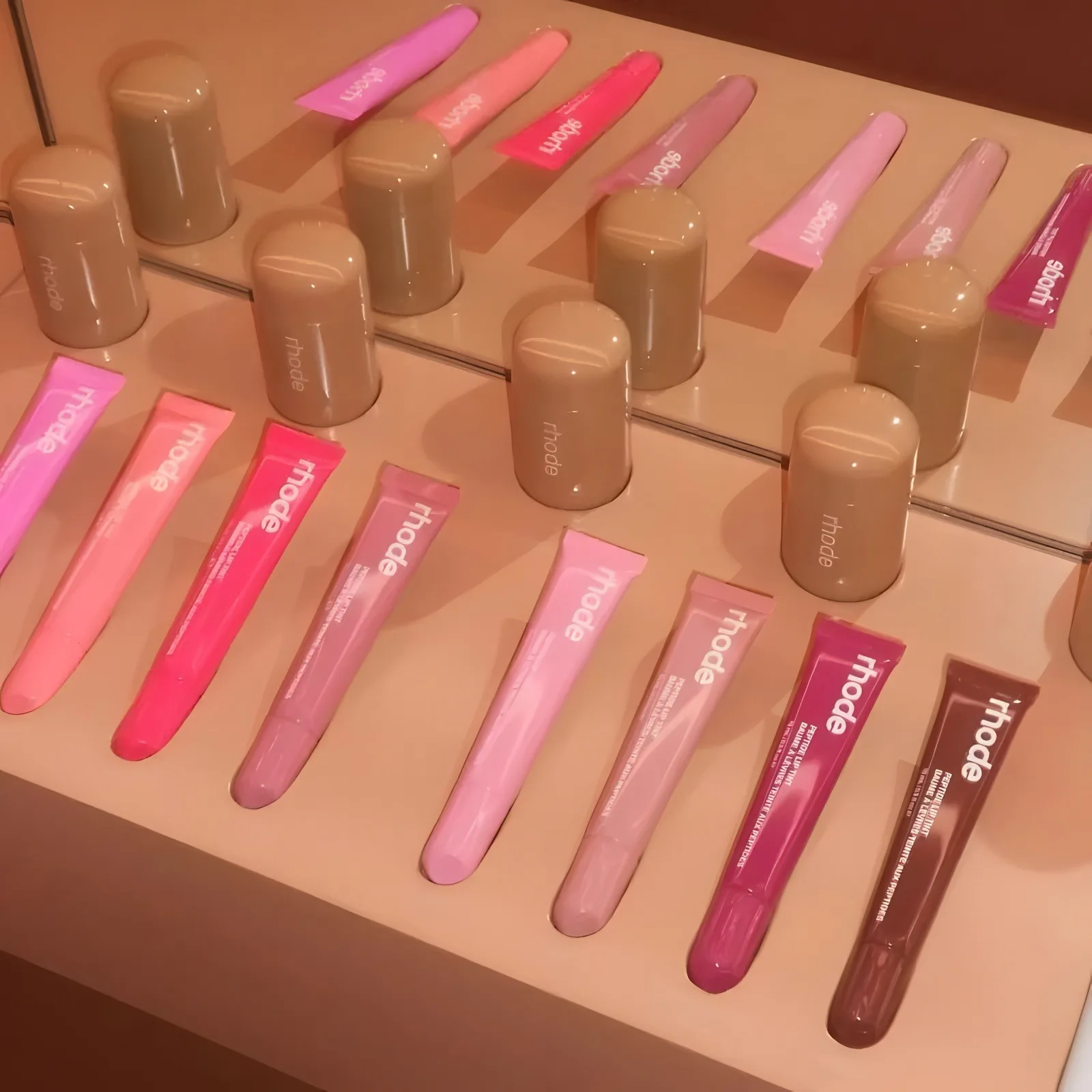 Originele Spiegel Lipgloss 8 Kleuren Rhode Lippenbalsem Hydrateren Lippenbalsem Hydrateren Duurzame Hydraterende Glinsterende Cosmetische Tas