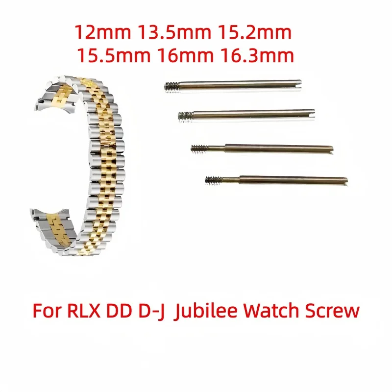 12mm 15.5mm 16mm Stainless Steel Watch Strap Screw RLX D-J Jubilee Band Screw Connecting Rod for RLX DD Watch Connecting Shaft
