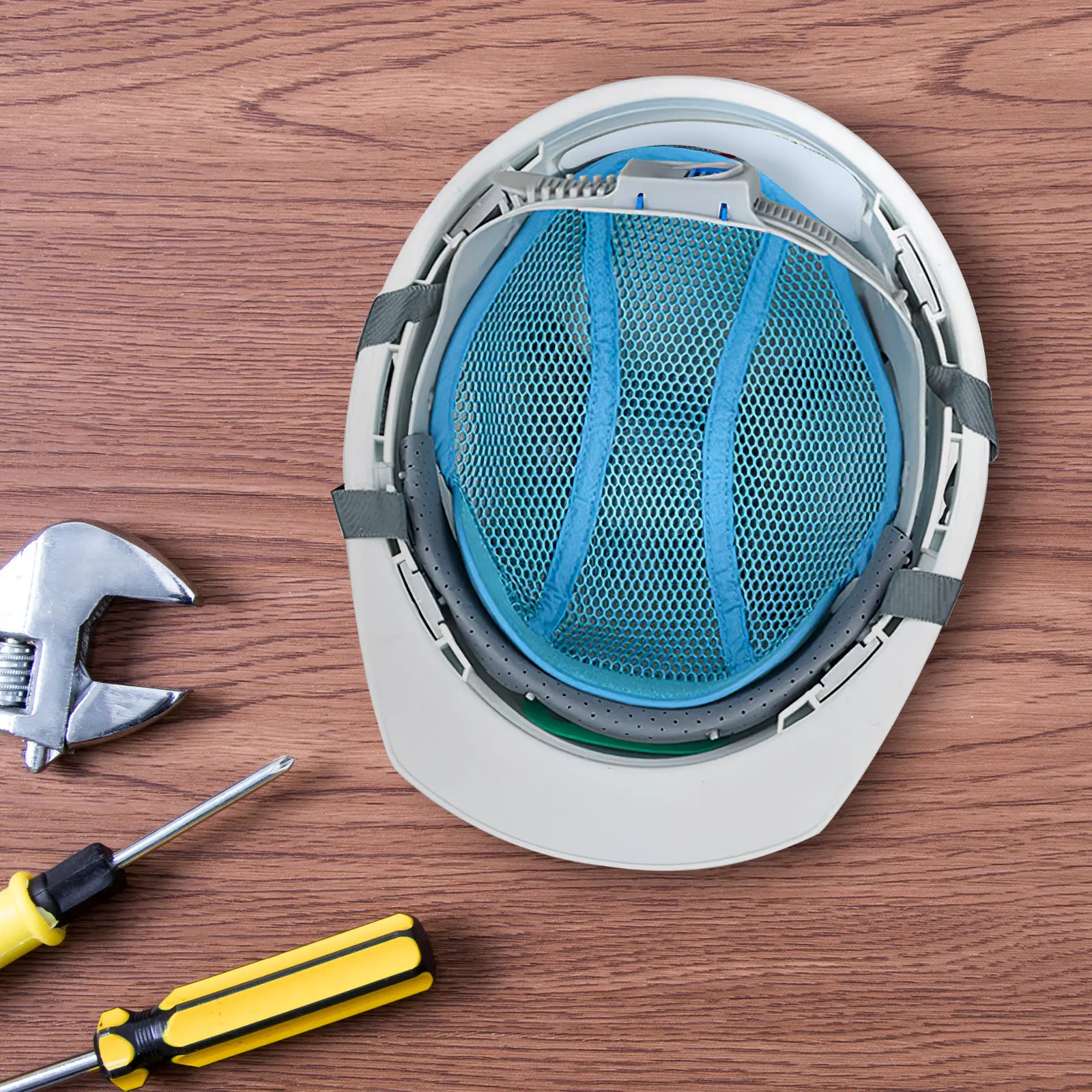 

Sky-Blue Cooling Pad Safety Liner Hard Hat Sweat-Absorbing Breathable Pad for Construction Safety Head Protection