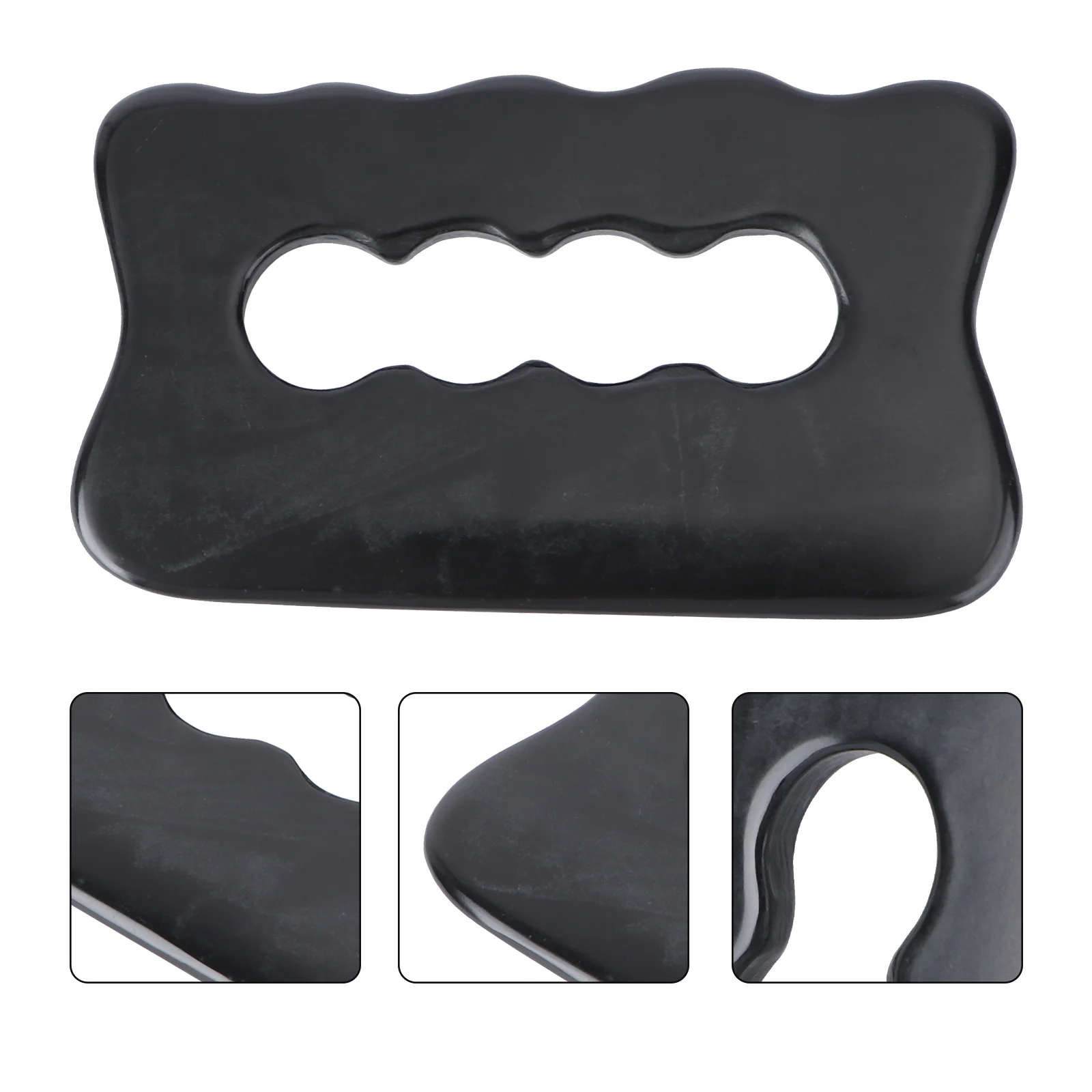 

Natural Black Needle Stone Massaging Board Massage Scrapping Plates Massage Tool for Home Salon Massage Board