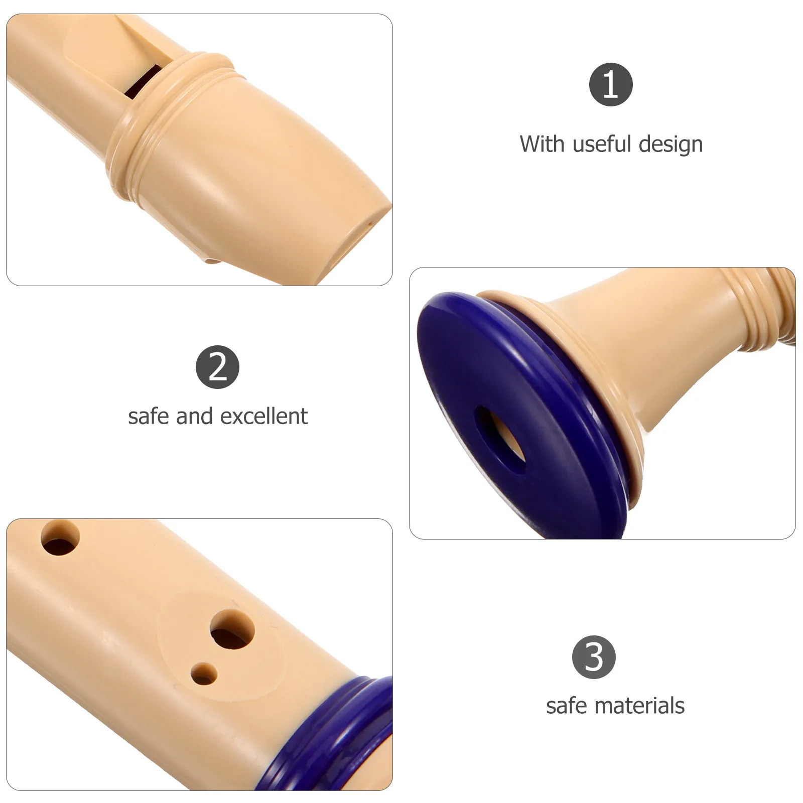 

1Set 8-Hole Soprano Recorder for Children Beginners Excellent Performance Easy to Learn Sturdy Design Safe Comfortable Grip