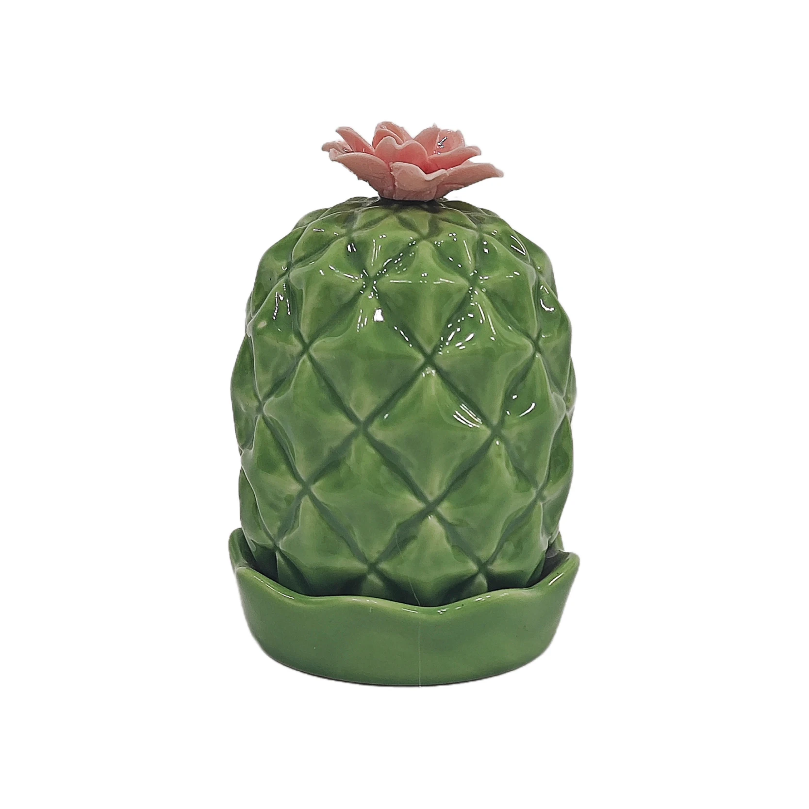 Cactus Ceramic Toothpick Holder Dispenser with Lid Living Room Dining Table Table Decoration Toothpick Jar view 5