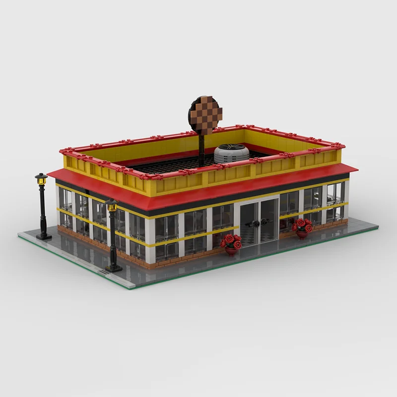 1848 قطعة MOC الإفطار العشاء وحدات نموذج اللبنات البناء هدية الكريسماس تجميع DIY بها بنفسك فكرة الإبداعية لعبة أطفال #3