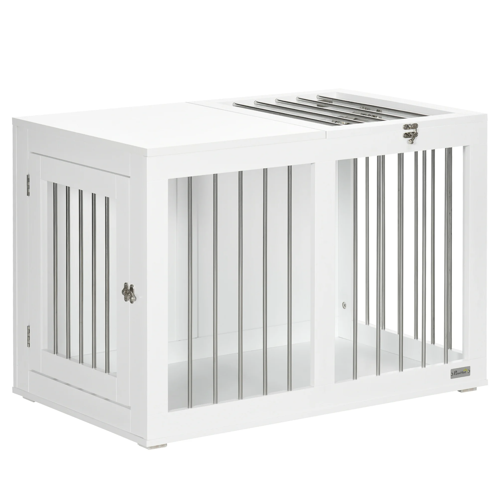 Gabbia per cani PawHut Home Dog House Gabbia per animali domestici Cani medi Scatola con ante 80x50x56,5 cm