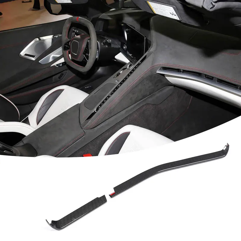 For Chevrolet Corvette C8 Z06 ZR1 Stingray 2026 Car Center Dashboard Air Vent Strip Panel ABS Carbon Fiber Interior Accessories