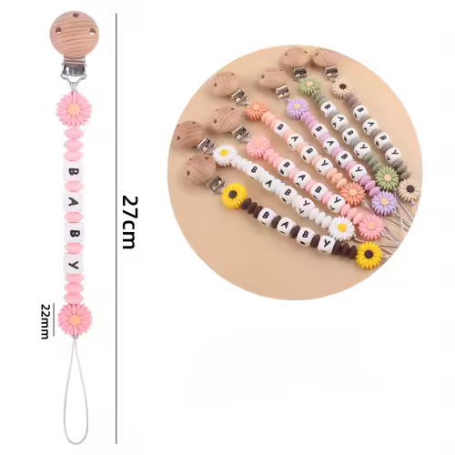New Custom Pacifier Clips Nipple Dummy Holder Chain Holder Newborn Soother Chains Infant Feeding Soother Teething Toy Chew Gifts - Image 5