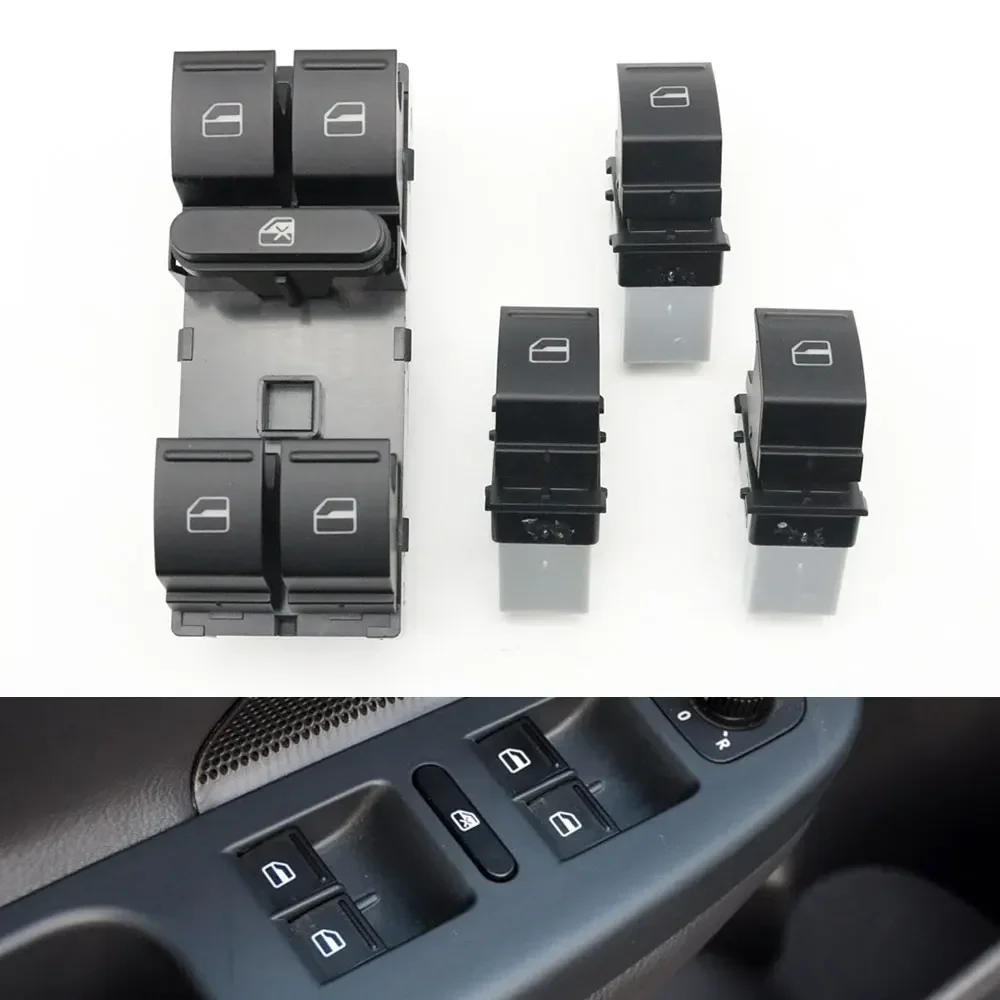 LHD For Volkswagen VW Touareg Electric Power Window Lifter Control Switch Door Glass Switch Accessories 2003-2010