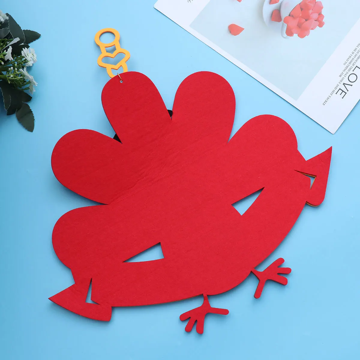 

Turkey Themed Felt Pendant for Thanksgiving Decorations Hanging on Wall Door Or Ceiling Holiday Party Ornament