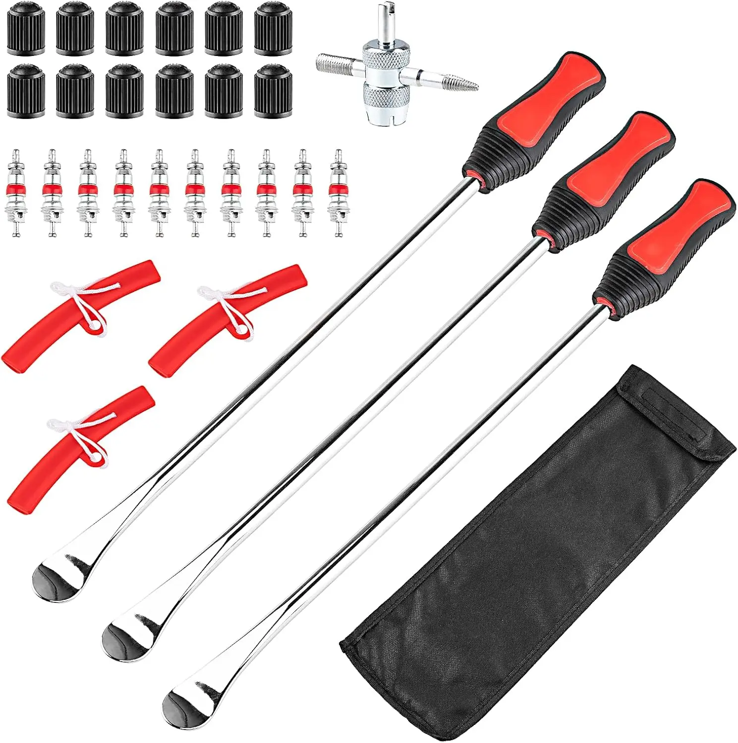 

15" Tire Spoons Kit, Tire Changing Tool for Motorcycles, Dirt Bikes, Lawn Mowers and More, 29PCS Tire Removal Tool Set, with Tir