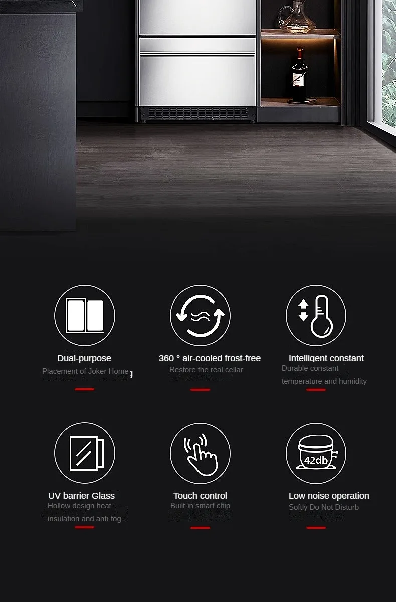 NUELEAD NE-378 Commercial Home Deposit Intelligent Thermostat Glass Door Beer Soda Red Muti-zone Wine Cellar