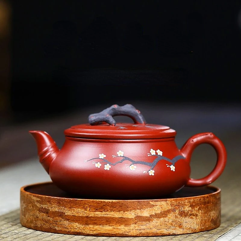 Chinese Yixing Purple Clay Teapots Raw Ore Dahongpao Stone Scoop Tea Pot Home Zisha Filter Kettle Tea Set Gifts