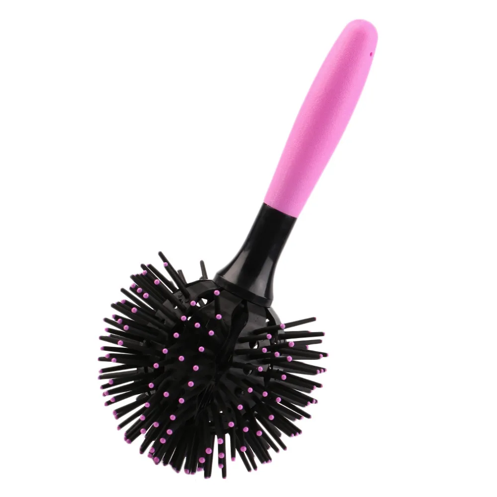 3D Round Hair Brushes Comb Salon Make Up 360 Degree Ball Styling Tools Magic Detangling Hairbrush Heat Resistant Hair Comb