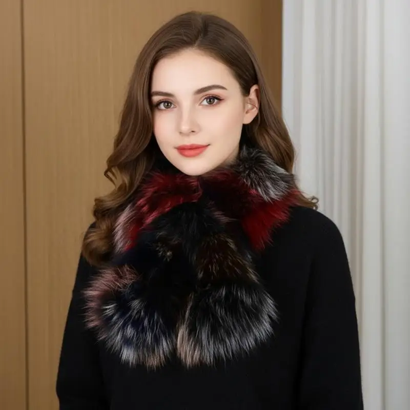 豪華なネックウォーマーファッショナブルな冬スカーフクロスオーバーデザイン快適な寒い天候必須ネックウェア-y08e