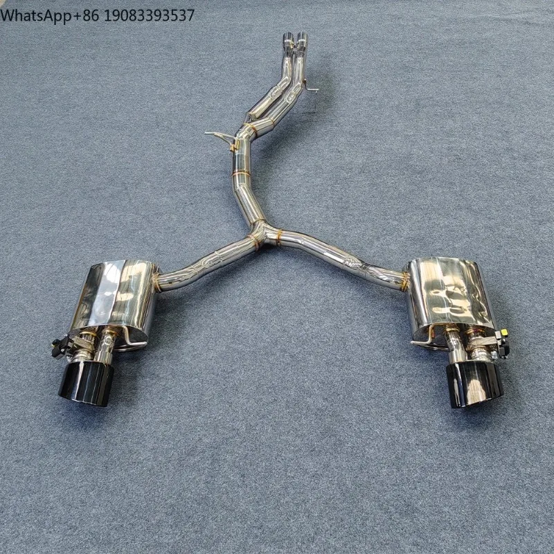 

Stainless Steel Exhaust System Performance Catback for Audi RS4 RS5 B9 2.9T Valve Muffler With Tips