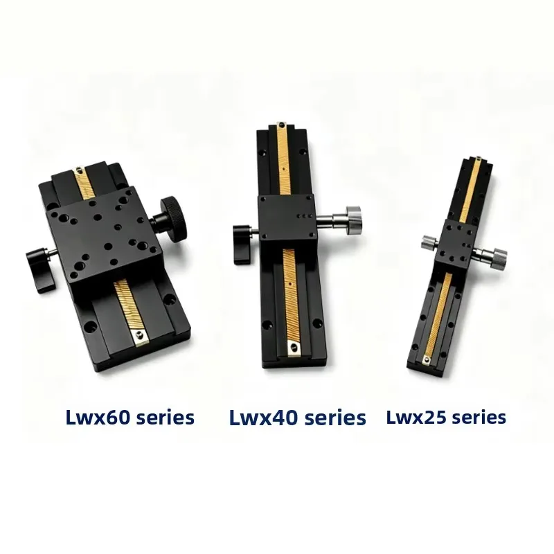 X Axis or Z Axis 25*25mm Long-range Dovetail Trimming Slide Table Manual Displacement Platform stage LWX/LWZ25 L=50/70/100/200mm