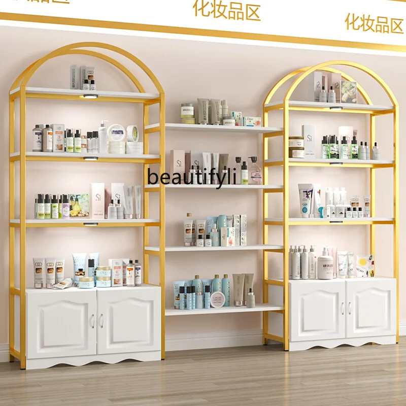 

Cosmetics Display Cabinet Beauty Salon Barber Shop Nail Art Display Cabinet Multi-layer Shelf