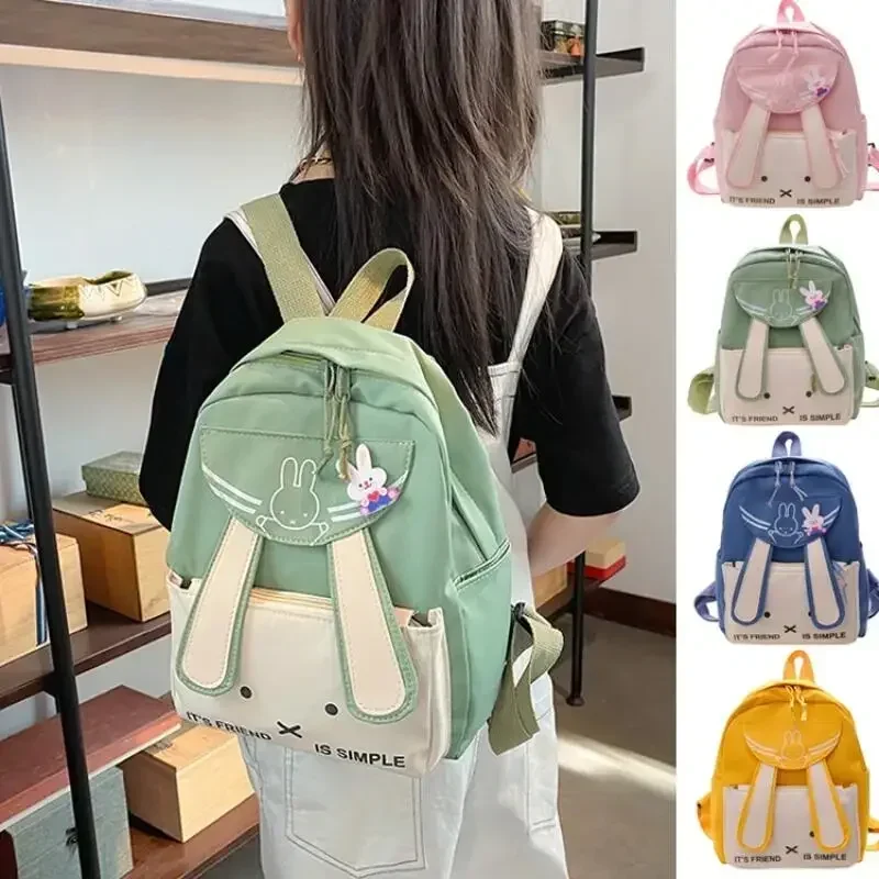 Children bag cute rabbit ears lightweight schoolbag kindergarten boys and girls cartoon large capacity backpack