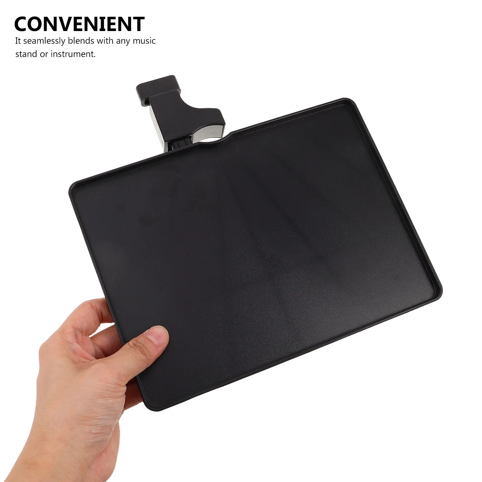 

Music Stand Tray Black 22x16cm Sheet Music Holder Portable Phone Stand Piano Accessories Microphone Shelf Plastic Sound Card