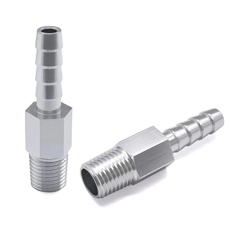 1/4NPT to 5/16 Hose Barb Aluminum Fuel Tank Vent Adapter Fitting Auto Accessories