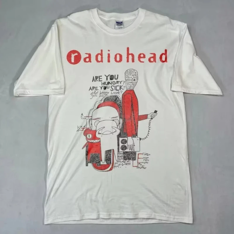 New Cotton Printed Super Elastic Casual RADIOHEAD THE BENDS Retro Men's and Women's T-shirts