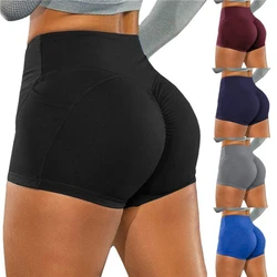 Summer Women Fitness Shorts High Waist Lift Buttocks Seamless Leggings Push Up Gym Training Tights Sport Short Plus