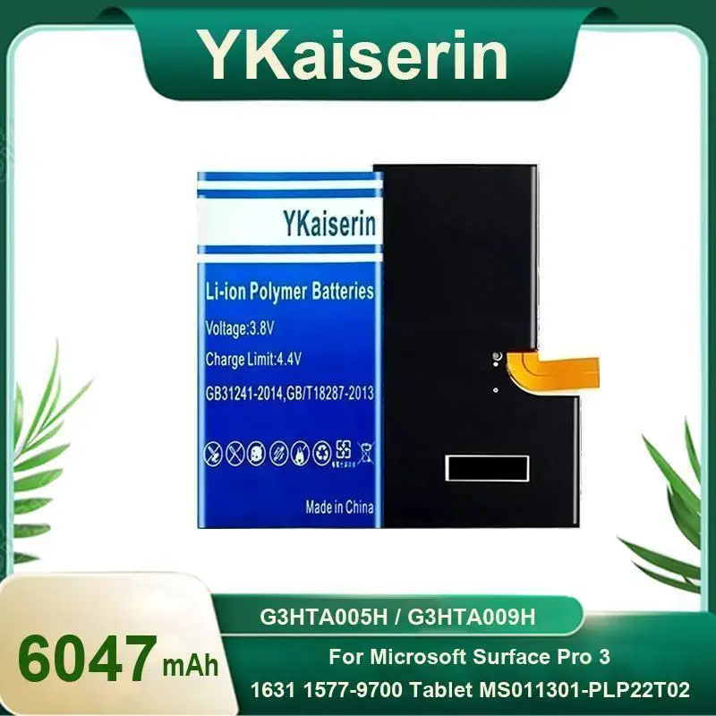 

Laptop Battery G3HTA005H G3HTA009H 6047Mah For Microsoft Surface Pro 3 1631 1577-9700 Tablet MS011301-PLP22T02
