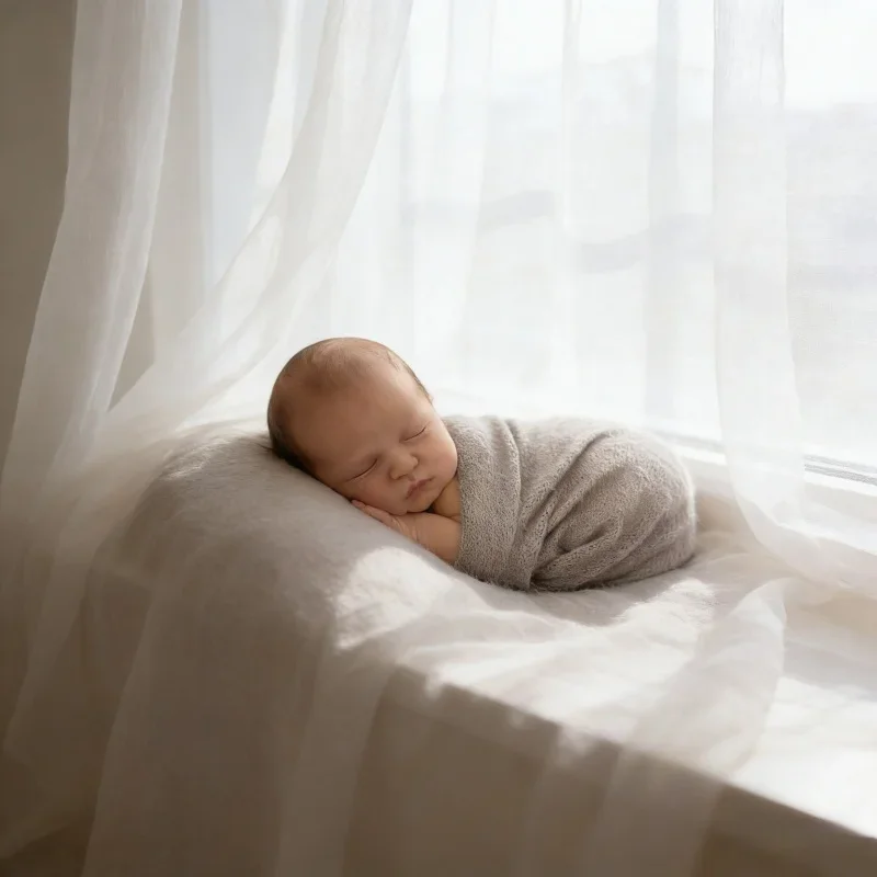 Newborn Photo Clothing Baby Wrap Cloth Mohair Knit Scarf Photo Prop Infant Shooting Wear Newborn Outfit Growth Record Souvenir