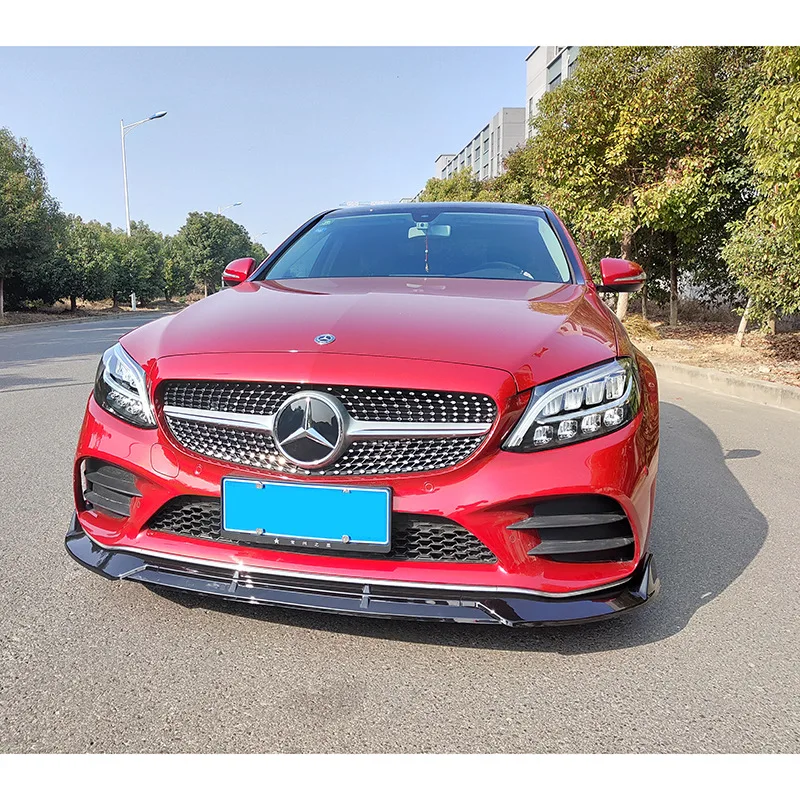 Suitable for New Mercedes-Benz C-Class front lip C260L decoration, C200L body kit, GLC260L front shovel, E-Class E300L modificat view 4