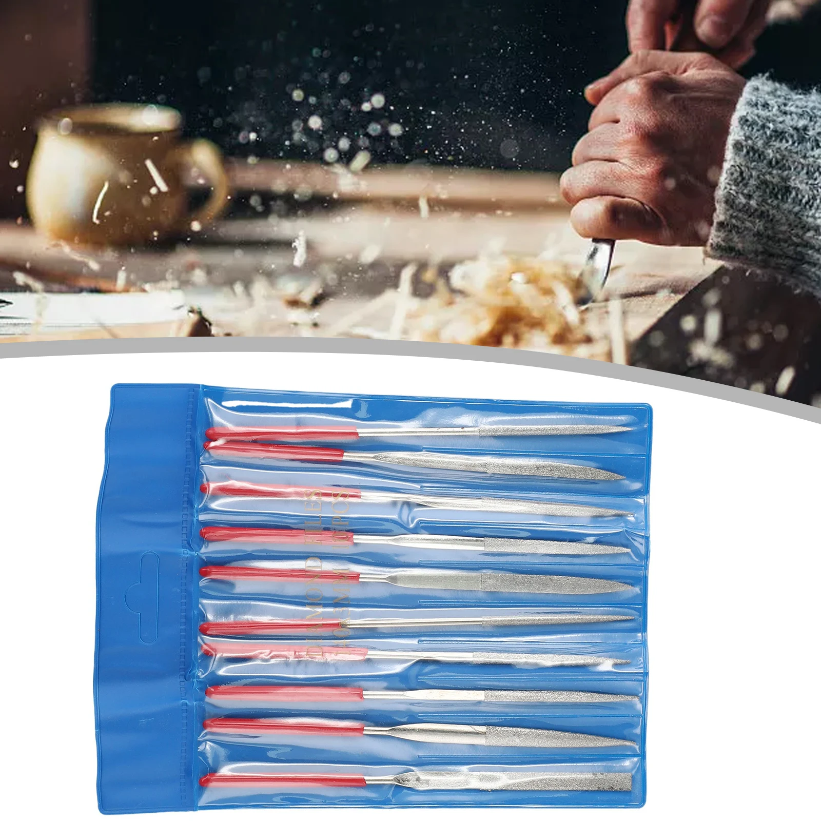 Electroplated Diamond File Rasp Hand Tool Metal Needle Power Kit Useful 10pcs Set Alloy Carving Craft 120 mesh