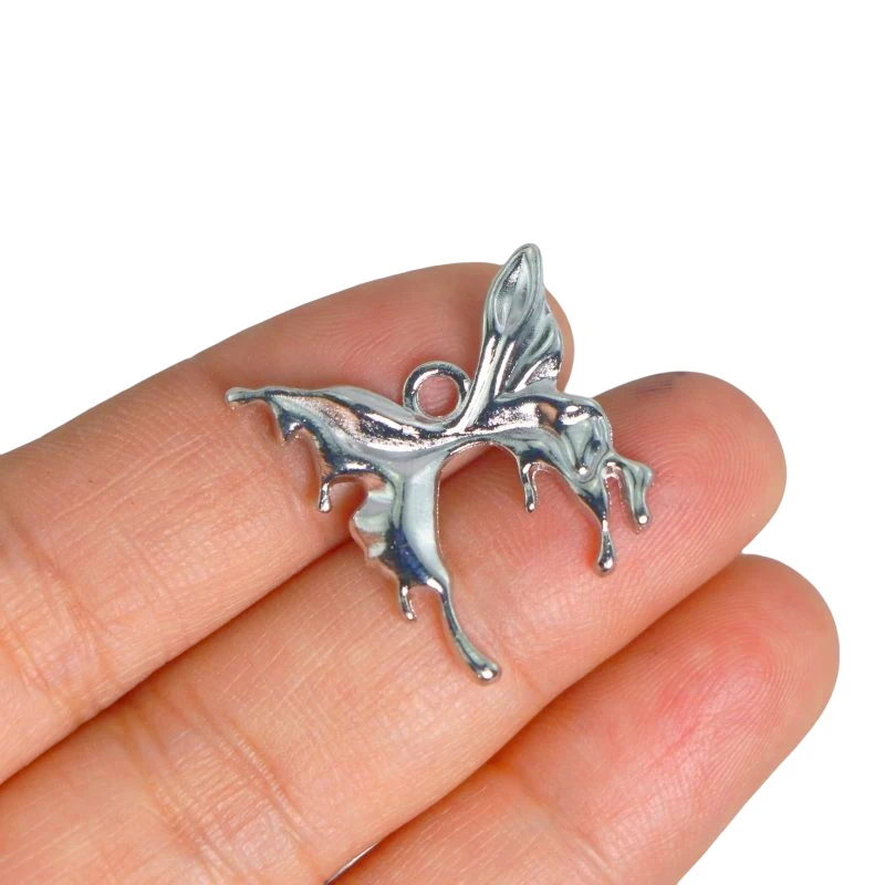 

WZNB 10Pcs Butterfly Charms Moth Alloy Pendant for Jewelry Making DIY Handmade Earring Bracelet Necklace Diy Accessories