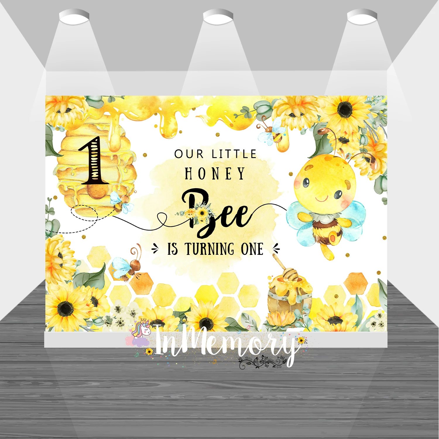 Baby party Fotografie Hintergrund unsere kleine Honigbiene dreht einen Hintergrund für Fotostudio Sonnenblumen Fototermin Requisiten