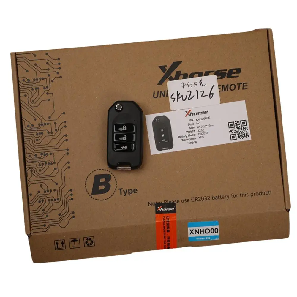 5pcs Xhorse XN Series Wireless Remote Car Key V Chip XNDS00/FO01/HO00/TO00/AU01/AU02/BU01/HY02/BZ01/BZ02/SZ01EN English Version