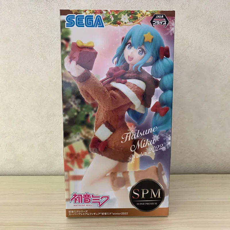 In Stock SEGA SPM Hatsune Miku Series Hatsune Miku Winte 2022 Ver. PVC 21CM Anime Action Figures Model Collection Toy