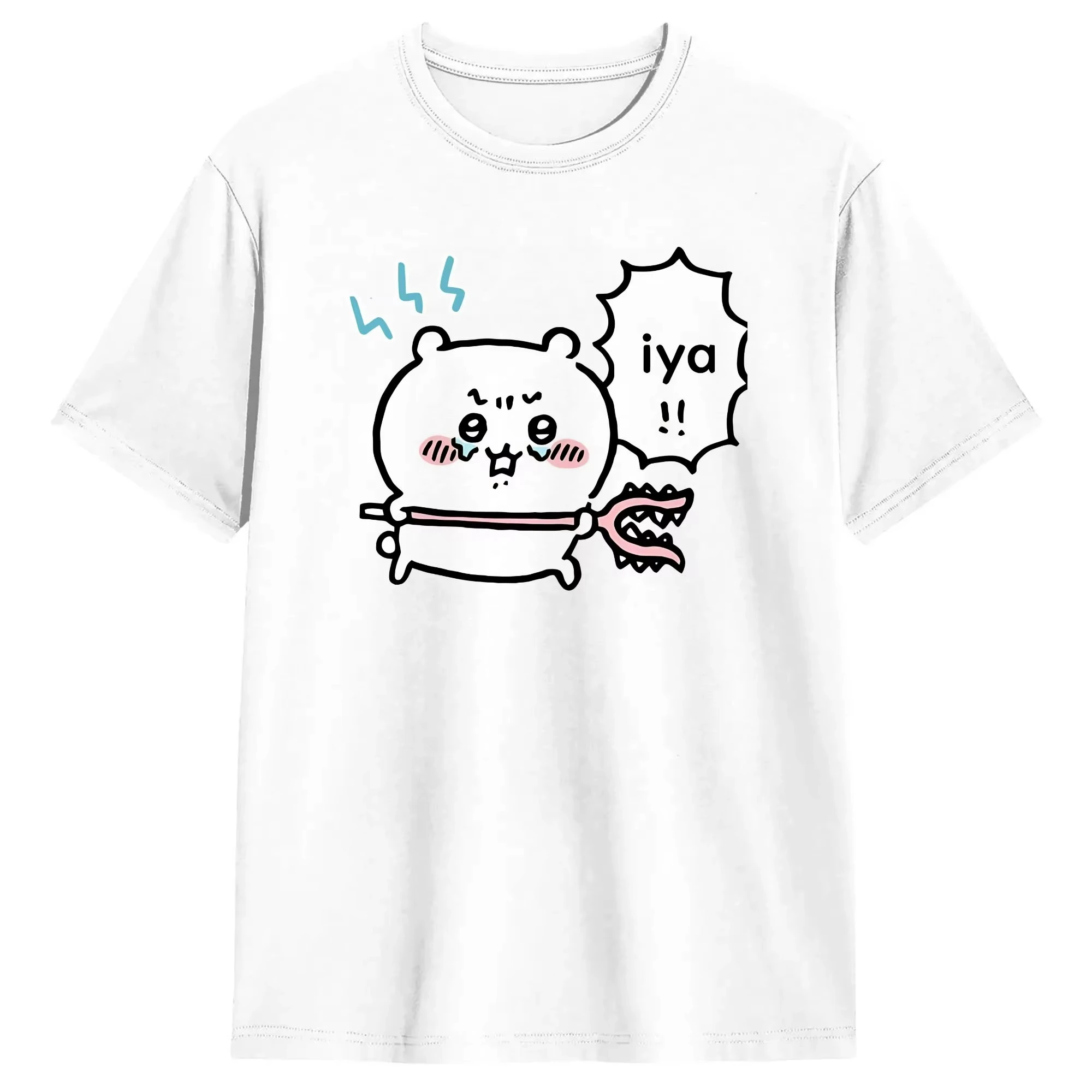 Chiikawa Cute Kawaii Anime Starry Tee Men's Women's Black Retro Cool Graphic Art Print Oversized Short Sleeve Streetwear Top
