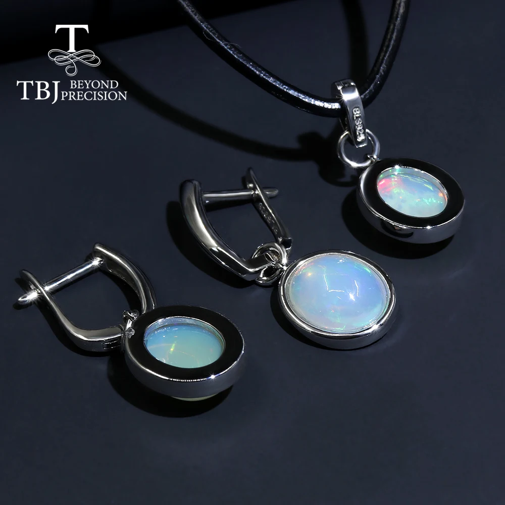 Multi-color natural Opal water drop design earrings pendant necklace 2023 summer new women's fine jewelry anniversary gift