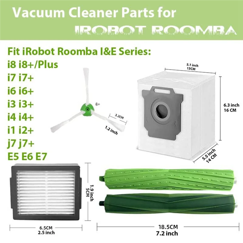 TAIGH-Vacuum Cleaner Replacement Parts For Irobot Roomba I1- I7+ I8 I8+J7 /Plus E5 E6 E7 I, E & J Series Accessories