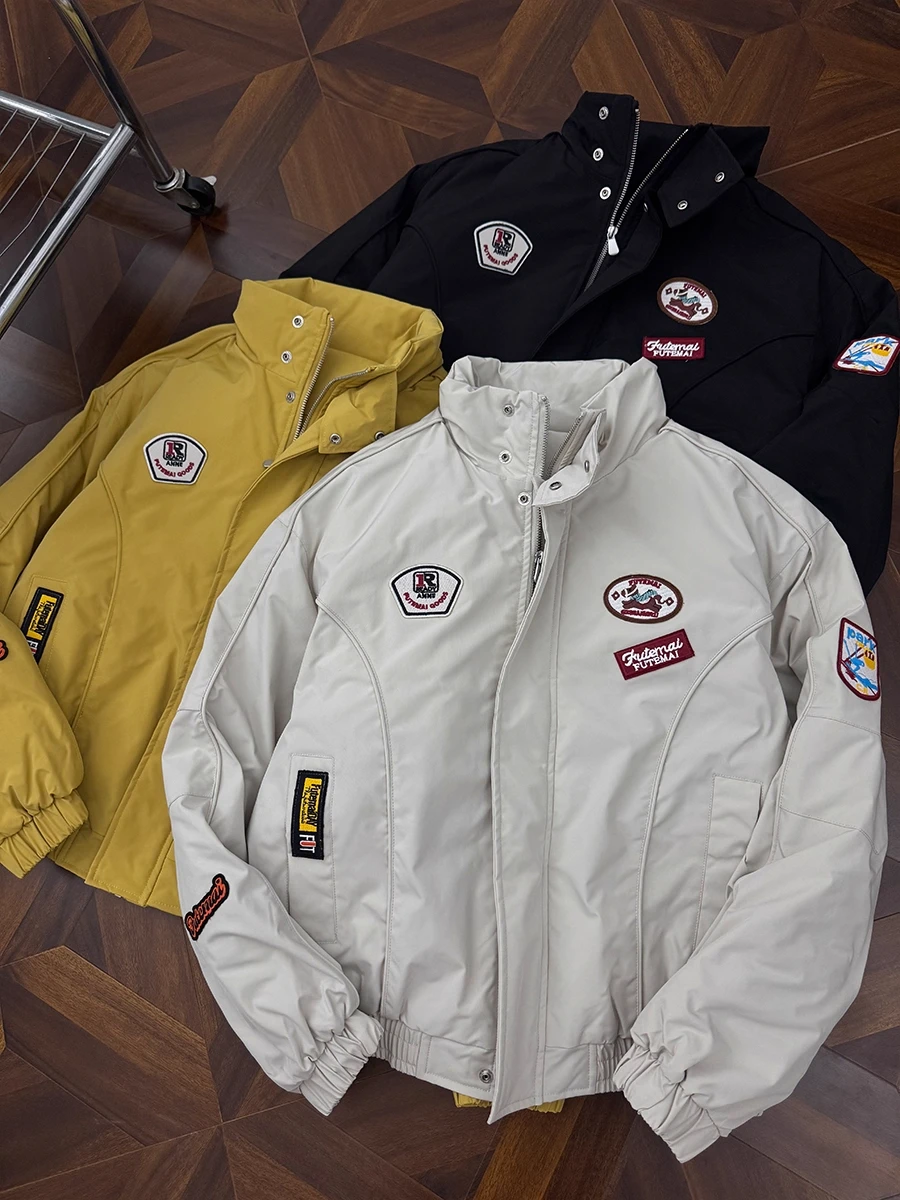 

Утепленная хлопковая куртка для мужчин: теплая зимняя модная уличная куртка-косуха с воротником-стойкой для молодежи