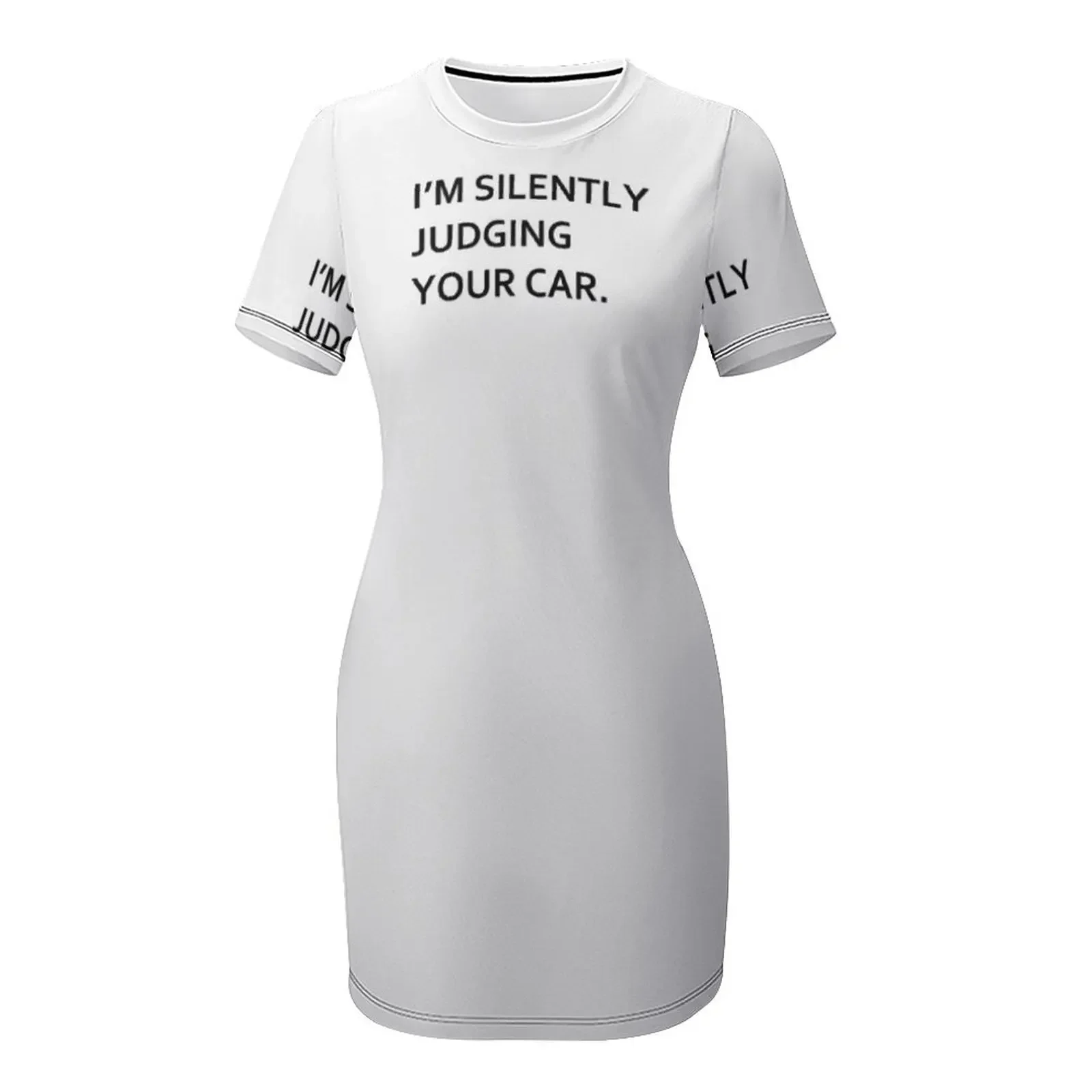 Ik beoordeel stillet je auto T-shirt. Design in beperkte oplage! Jurk met korte mouwen, elegante avondjurken voor dames 2025-jurk