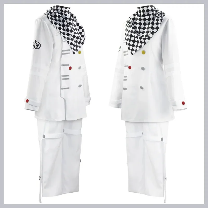 Fantasia de cosplay e peruca para o jogo de anime "Kokichi Oma", adequada para festas de Halloween e Natal