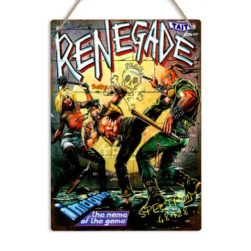 Renegade ZX Spectrum Retro Metal Wall Tin Sign Sinclair Vintage Game Art Gift sign