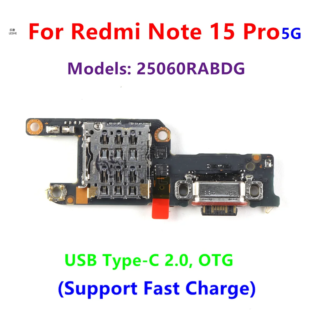 

For Xiaomi Redmi Note 15 Pro USB Type-C 2.0 Fast charging Charger Dock Port Connector Board Flex Cable