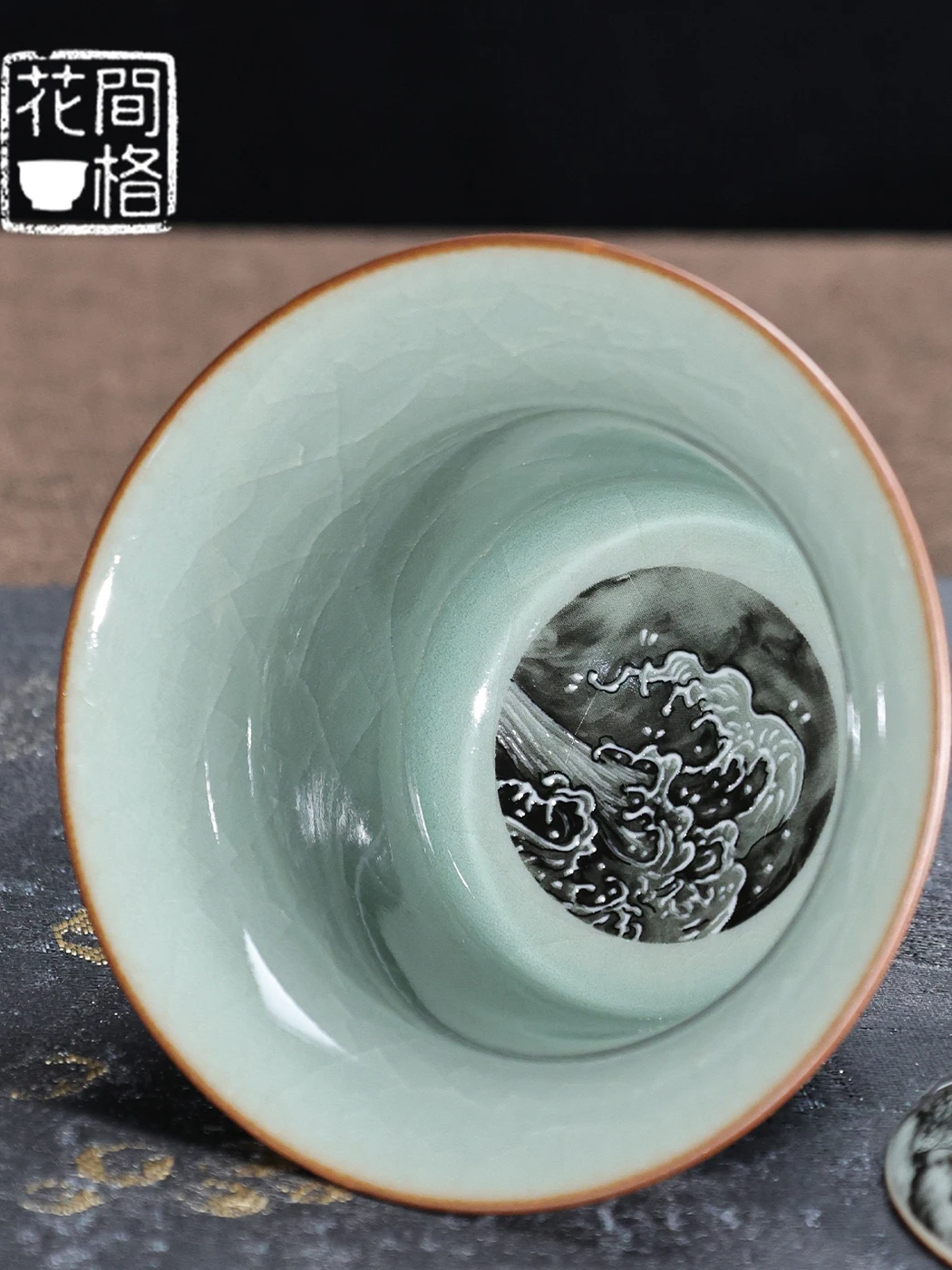 Jingdezhen Ceramic Old Clay Mo Long Go to Sea Tureen Chinese Household Tea Brewing Bowl Set for Giving People High-End